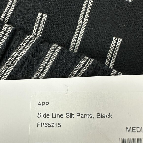 Fun2Fun Womens Side Line Slit Pants Black Size M - Picture 4 of 6